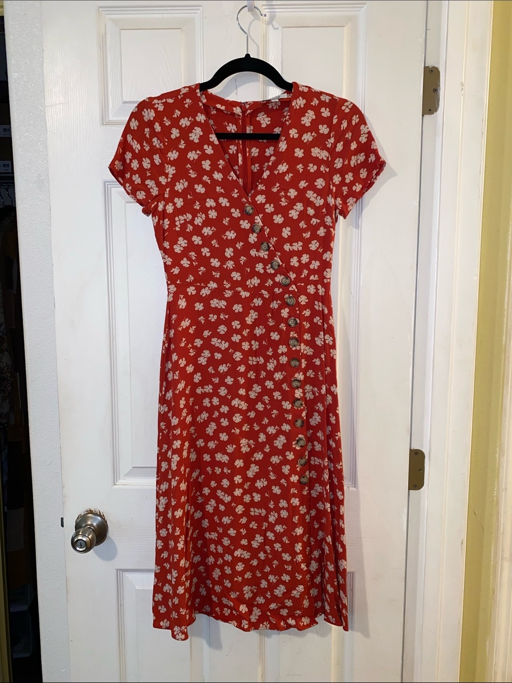 Madewell Floral Print Midi Dress